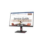 Imagen del monitor Lenovo ThinkVision S24i-30 con pantalla LED de 23.8 pulgadas, resolución 1920 x 1080 píxeles Full HD, color negro. SKU: 63DEKAT3EU