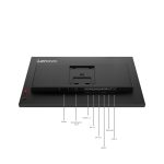 Monitor Lenovo ThinkVision T24D-40 de 23.8 pulgadas con resolución Full HD 1920 x 1080 píxeles, color negro, SKU 64B9GAT1EU