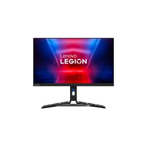 Vista frontal del monitor Lenovo Legion R27i-30. Pantalla de 27 pulgadas, resolución Full HD de 1920 x 1080 píxeles, tecnología LED, color negro. SKU 67B5GAC1EU.