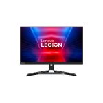 Vista frontal del monitor Lenovo Legion R27i-30. Pantalla de 27 pulgadas, resolución Full HD de 1920 x 1080 píxeles, tecnología LED, color negro. SKU 67B5GAC1EU.