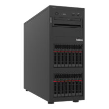 Servidor Lenovo ThinkSystem ST250 V2 Torre con procesador Intel Xeon E-2356G a 3.2 GHz, memoria de 32 GB DDR4-SDRAM, sin almacenamiento y fuente de alimentación de 750 W. SKU: 7D8FA01LEA