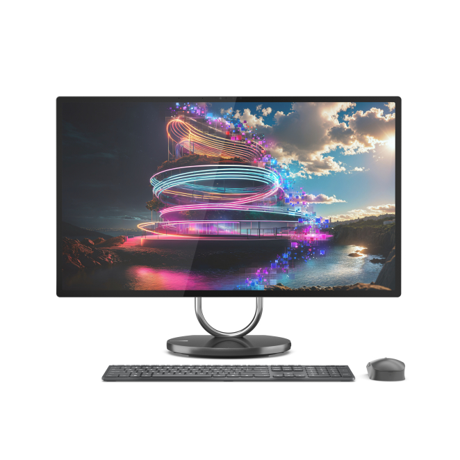 Lenovo Yoga AIO 32ILL10 PC Todo en Uno con Intel Core Ultra 7 y Pantalla 4K Lenovo Yoga AIO 32ILL10, ordenador todo en uno con procesador Intel Core Ultra 7, pantalla 80 cm (31.5 pulgadas) 3840 x 2160 pixeles, 32 GB LPDDR5x-SDRAM, 1 TB SSD y tarjeta gráfica NVIDIA GeForce RTX 4050. SKU: F0HX000KSP.