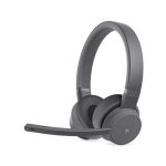 Auriculares Lenovo Go Wireless ANC de tipo diadema en color gris, con conectividad Bluetooth y USB Tipo C, ideales para oficinas y centros de llamadas. SKU: GXD1C99239