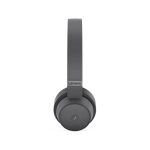 Auriculares Lenovo Go Wireless ANC de tipo diadema en color gris, con conectividad Bluetooth y USB Tipo C, ideales para oficinas y centros de llamadas. SKU: GXD1C99239