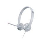 Lenovo 100 Stereo Analogue Headset, auriculares estéreo analógicos en color plata, ideales para oficina o centro de llamadas, SKU GXD1E71386