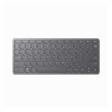 Teclado Lenovo modelo ZG38C05816, universal, con conexión USB y Bluetooth, configuración QWERTY en español, color gris.