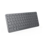 Teclado Lenovo modelo ZG38C05816, universal, con conexión USB y Bluetooth, configuración QWERTY en español, color gris.
