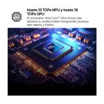 Portátil LG Gram 14Z90T con Intel Core Ultra 7, pantalla de 14 pulgadas WUXGA, 32 GB LPDDR5x-SDRAM, 1 TB SSD, Wi-Fi 6E, Windows 11 Pro, en color negro. SKU: 14Z90T-V.AP88B