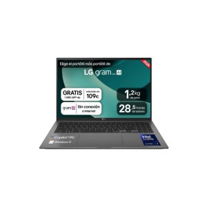 LG Gram 16Z90TL-G.AU88B ordenador portátil negro de 16 pulgadas con Intel Core Ultra 7, 32 GB RAM, 1 TB SSD, y Wi-Fi 7, SKU 16Z90TL-G.AU88B