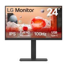 Monitor LED LG de 23.8 pulgadas, resolución 1920 x 1080 Full HD, color negro, SKU 24BA650-B