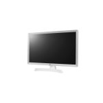 LG Televisor modelo 24TQ510S-WZ de 23.6 pulgadas, HD Smart TV, Wifi incorporado, color blanco y brillo de 250 cd/m²