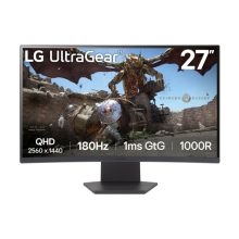 LG 27GS60QC pantalla para PC de 27 pulgadas con resolución 2560 x 1440 pixeles, Full HD LCD en color negro. SKU 27GS60QC-B