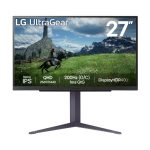 Monitor LG 27GS85Q-B de 27 pulgadas, resolución 2560 x 1440 píxeles, Quad HD, color negro. SKU 27GS85Q-B