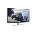 Pantalla LG de 32 pulgadas para PC, modelo 32UN500P-W, resolución 3840 x 2160 Pixeles 4K Ultra HD, color plata y blanco