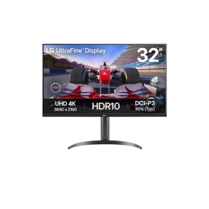 Monitor LG 32UR550K-B de 32 pulgadas para PC con resolución 3840 x 2160 píxeles 4K Ultra HD en color negro. SKU 32UR550K-B.