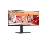 Monitor LG modelo 34BA75QE-B de 34 pulgadas con resolución 3440 x 1440 píxeles en color negro, SKU 34BA75QE-B