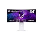 LG 34GX90SA-W Monitor para PC de 34 pulgadas, resolución 3440 x 1440 Pixeles Wide Quad HD OLED, color Blanco