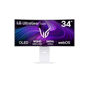 LG 34GX90SA-W Monitor para PC de 34 pulgadas, resolución 3440 x 1440 Pixeles Wide Quad HD OLED, color Blanco