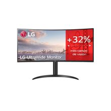 Monitor LED LG 34WP75CP-B de 34 pulgadas, resolución 3440 x 1440, Wide Quad HD, color negro. SKU 34WP75CP-B