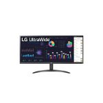 Monitor LG de 34 pulgadas UltraWide Full HD con resolución de 2560 x 1080 píxeles, modelo 34WQ500-B en color negro