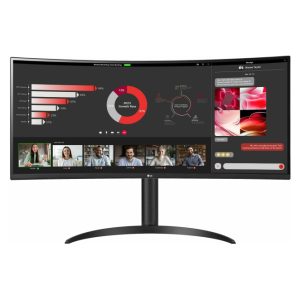 LG UW 34WR55QC-B.AEU pantalla para PC de 34 pulgadas con resolución 3440 x 1440 pixeles, UltraWide y tecnología LED. SKU: 34WR55QC-B.AEU