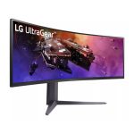 Monitor LG UltraGear LED de 113 cm (44.5 pulgadas) con resolución 5120 x 1440 Pixeles Wide Quad HD, color negro. SKU 45GR75DC-B.