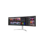 Monitor LG 49WQ95C-W LED de 124,5 cm (49 pulgadas) con resolución 5120 x 1440 píxeles en UltraWide Dual Quad HD, color plata. SKU: 49WQ95C-W
