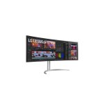 Monitor LG 49WQ95C-W LED de 124,5 cm (49 pulgadas) con resolución 5120 x 1440 píxeles en UltraWide Dual Quad HD, color plata. SKU: 49WQ95C-W