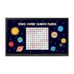 Imagen de LG CreateBoard pizarra blanca interactiva de 75 pulgadas con resolución 3840 x 2160 pixeles, pantalla táctil negra con conectividad USB y RF inalámbrica. SKU: 75TR3DK-B.MUEQ