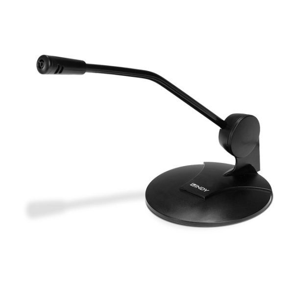 Micrófono para conferencias Lindy 20440 en color negro, ideal para reuniones y presentaciones