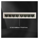 Switch gestionado Gigabit Ethernet de Lindy modelo 25045 con PoE en color plata. Ideal para redes de alta velocidad y eficiencia energética.