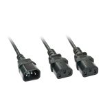 Lindy cable de transmisión negro de 2 metros, con acoplador C14 y C13. SKU: 30039