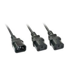 Lindy cable de transmisión negro de 2 metros, con acoplador C14 y C13. SKU: 30039