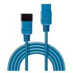 Cable de transmisión Lindy 30121, color azul, longitud 2 metros, con acopladores C19 y C20 - SKU: 30121