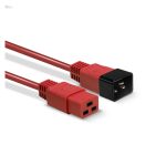 Cable de transmisión Lindy de 3 metros en colores negro y rojo, acoplador C20 a C19, SKU 30125