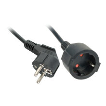 Lindy base múltiple para interior de color negro con dos salidas AC y cable de 5 metros. SKU 30245