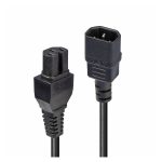 Lindy cable de transmisión negro de 2 metros con acopladores C14 y C15, SKU 30314