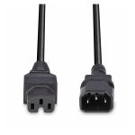 Lindy cable de transmisión negro de 2 metros con acopladores C14 y C15, SKU 30314