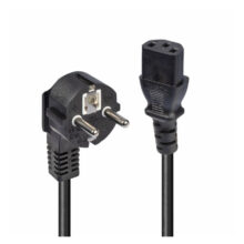 Lindy cable de transmisión de 3 metros en color negro con conector CEE7/7 y acoplador C13, SKU 30336