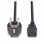 Lindy cable de transmisión de 3 metros en color negro con conector CEE7/7 y acoplador C13, SKU 30336