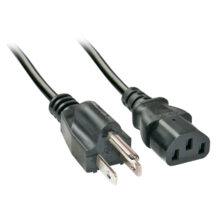 Lindy 30338, cable de transmisión negro de 2 metros con acoplador C13, perfecto para conexiones seguras y duraderas.