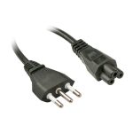 Cable de alimentación Lindy de 2 metros con acoplador IEC 320 C5 en color negro. Modelo CEI23-16-VII, SKU 30408.