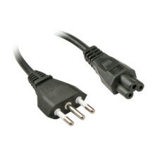 Cable de alimentación Lindy de 2 metros con acoplador IEC 320 C5 en color negro. Modelo CEI23-16-VII, SKU 30408.