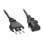 Lindy 30413 cable de transmisión de 2 metros en color negro con conector CEI 23-16 tipo C13