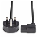 Cable de transmisión Lindy de 1 metro en color negro, con acoplador C13. SKU: 30446