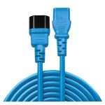 Lindy cable de transmisión color negro y azul de 1 metro con acopladores C14 y C13, SKU 30471