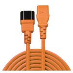 Cable de transmisión Lindy 30475 naranja de 2 metros con acoplador C13 y acoplador C14 incluido. SKU: 30475.