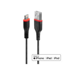 Cable de conector Lightning Lindy de 1 metro en color negro, SKU 31291