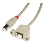 Cable USB 2.0 de alta velocidad Lindy de 1 metro en color gris, modelo 31801
