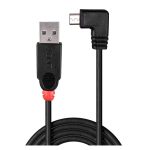 Lindy 31977 cable USB 2.0 de 2 metros, con conectores USB A y Micro-USB B en color negro